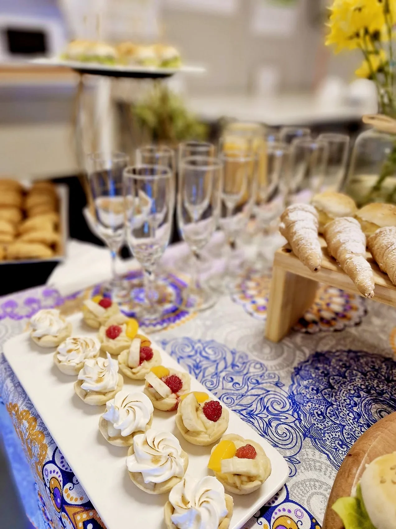 Detalle de bocados y montaje de coffee break de Picoteo Sin Culpa