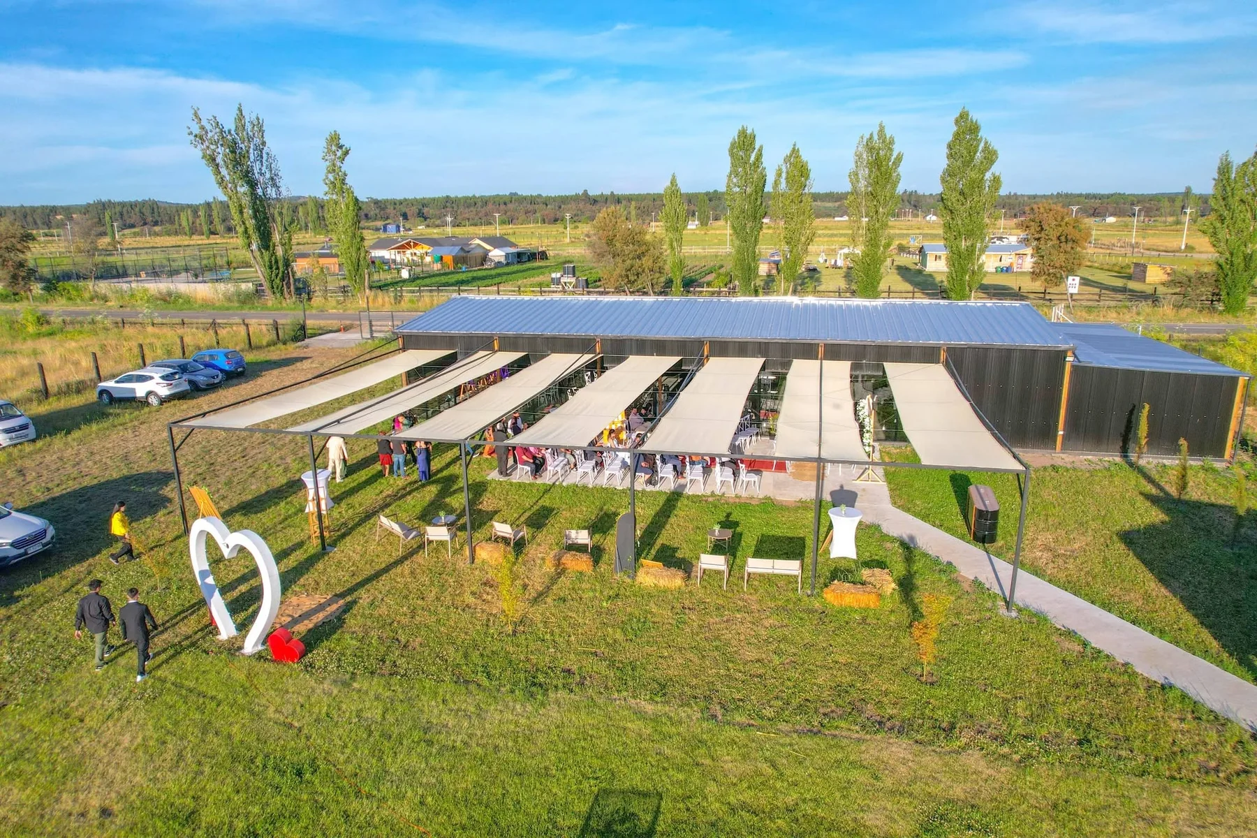 Vista aérea de Centro de Eventos El Valle en Angol